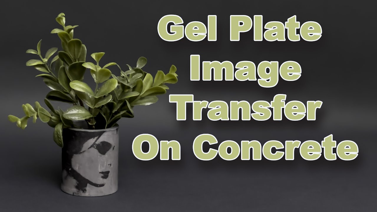 Mix 2 Mold Ceramic Resin Planter Pot With A Gel Plate Printing Design Technique