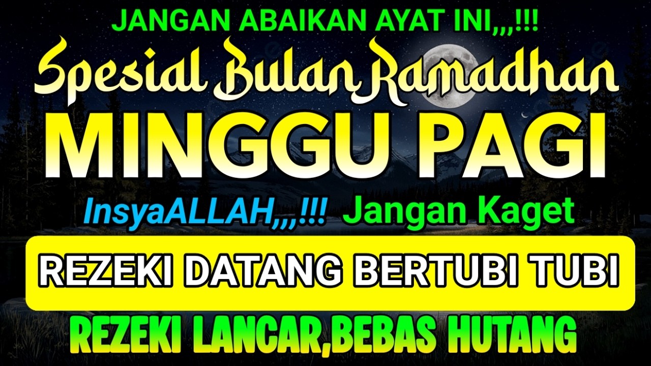dzikir malam di hari minggu pembuka pintu rezeki ! dzikir pembuka pintu rezeki ! DZIKIR MALAM