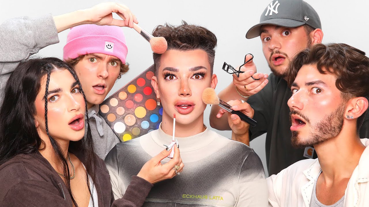 МОЯ КОМАНДА ДЕЛАЕТ МНЕ МАКИЯЖ!! Эстафета макияжа 🏎💨💄