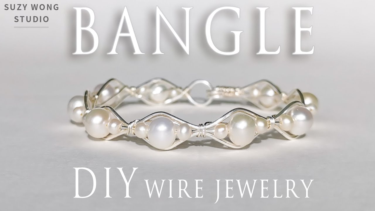 Simple Bangle| Easy Bracelet| Pearl Bangle| DIY Ring| Wire Wrap Tutorial| DIY Jewelry| How to make