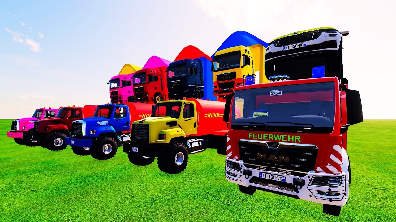 TRANSPORTING ALL TRUCK, POLICE & MILK TANK TRUCKS TO CENTRAL GARAGE – FS22