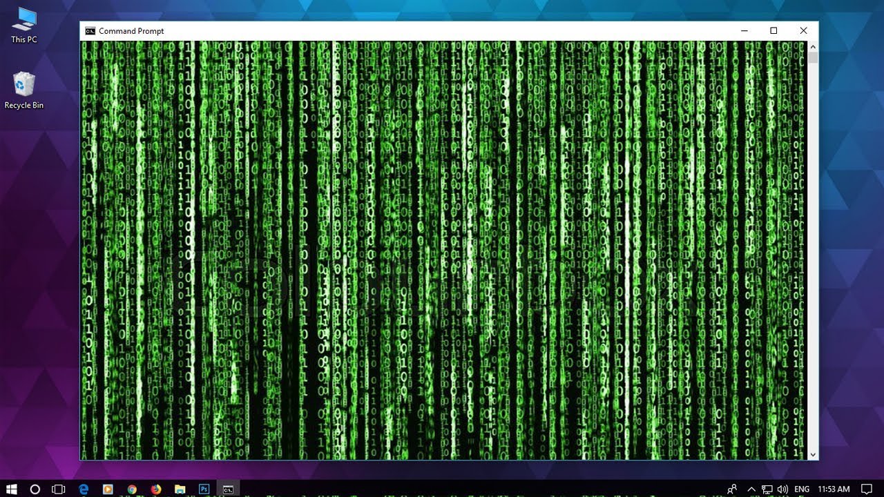 How to make MATRIX Effect on Windows 10 | Command Prompt