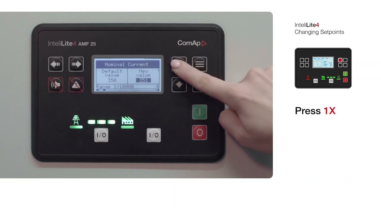 Controlador InteliLite4: Cambio de consignas