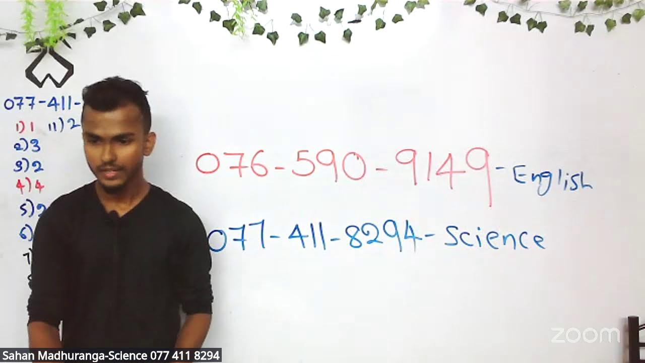 Rocket Revision | 2016 O/L Science Paper Discussion - Part 01 | Sahan Madhuranga-science