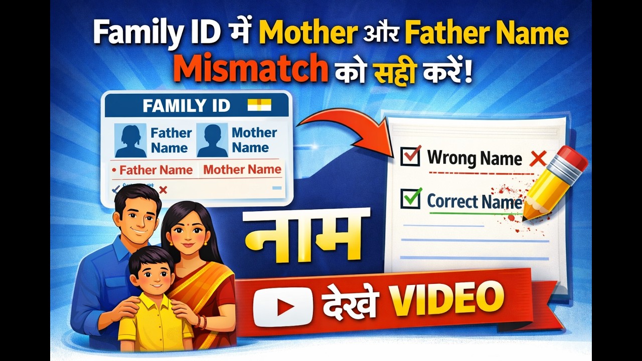 Father/Mother Name Correction in Family Id Online | Father Mother name Complete Process