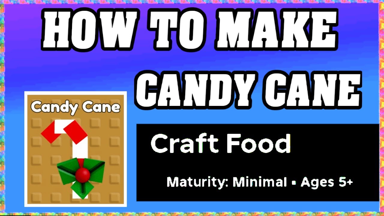 How To Make CANDY CANE in CRAFT FOOD ROBLOX [Unlock New Recipe] [walkthrough]