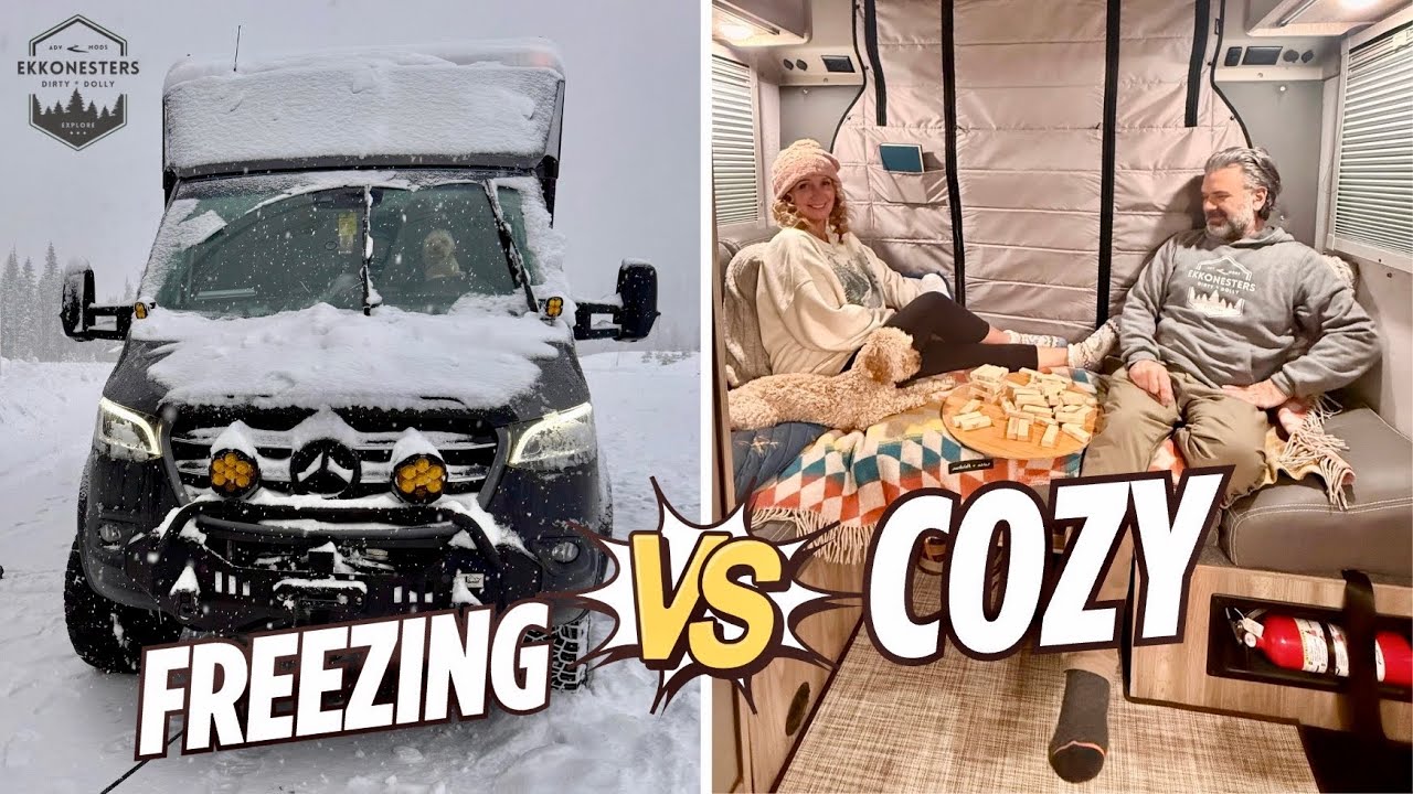 На улице мороз, внутри уютно | Зимняя жизнь в автодоме Winnebago EKKO (гора Худ) #зимнийкемпинг