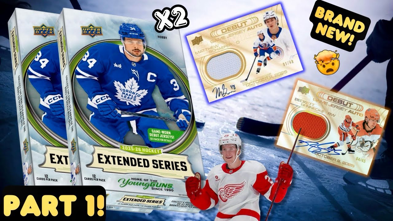 Хобби-боксы 2025-26 Upper Deck Extended Series! В поисках дебютных автографов с патчами! Часть 1!