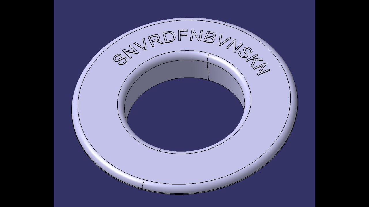 Catia 5 Curved Text Method Free!