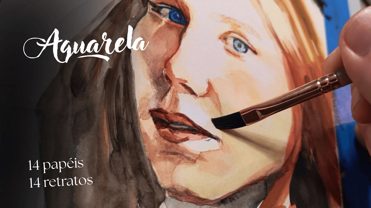 Como trabalho luz e sombra no retrato em aquarela | Papel Hahnemühle Harmony hot pressed