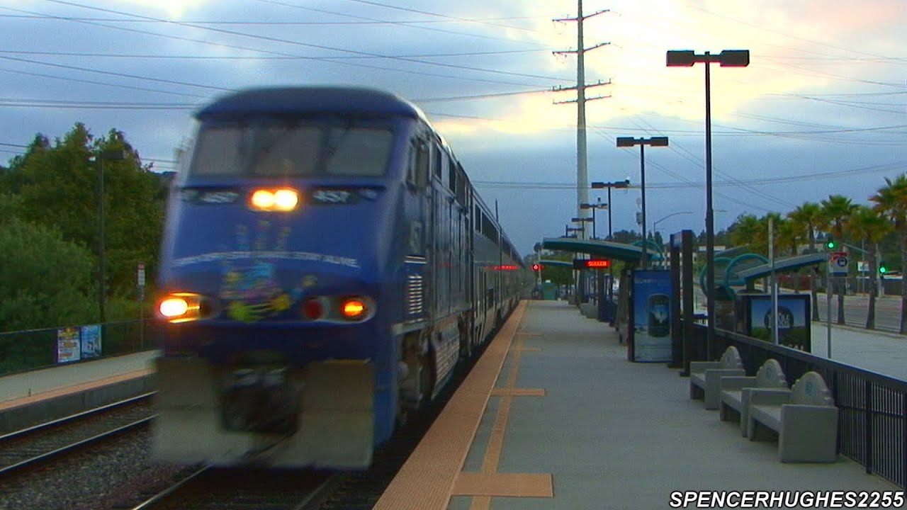 HIGH SPEED Amtrak Surfliners fly through Sorrento Valley (July 5th, 2012)