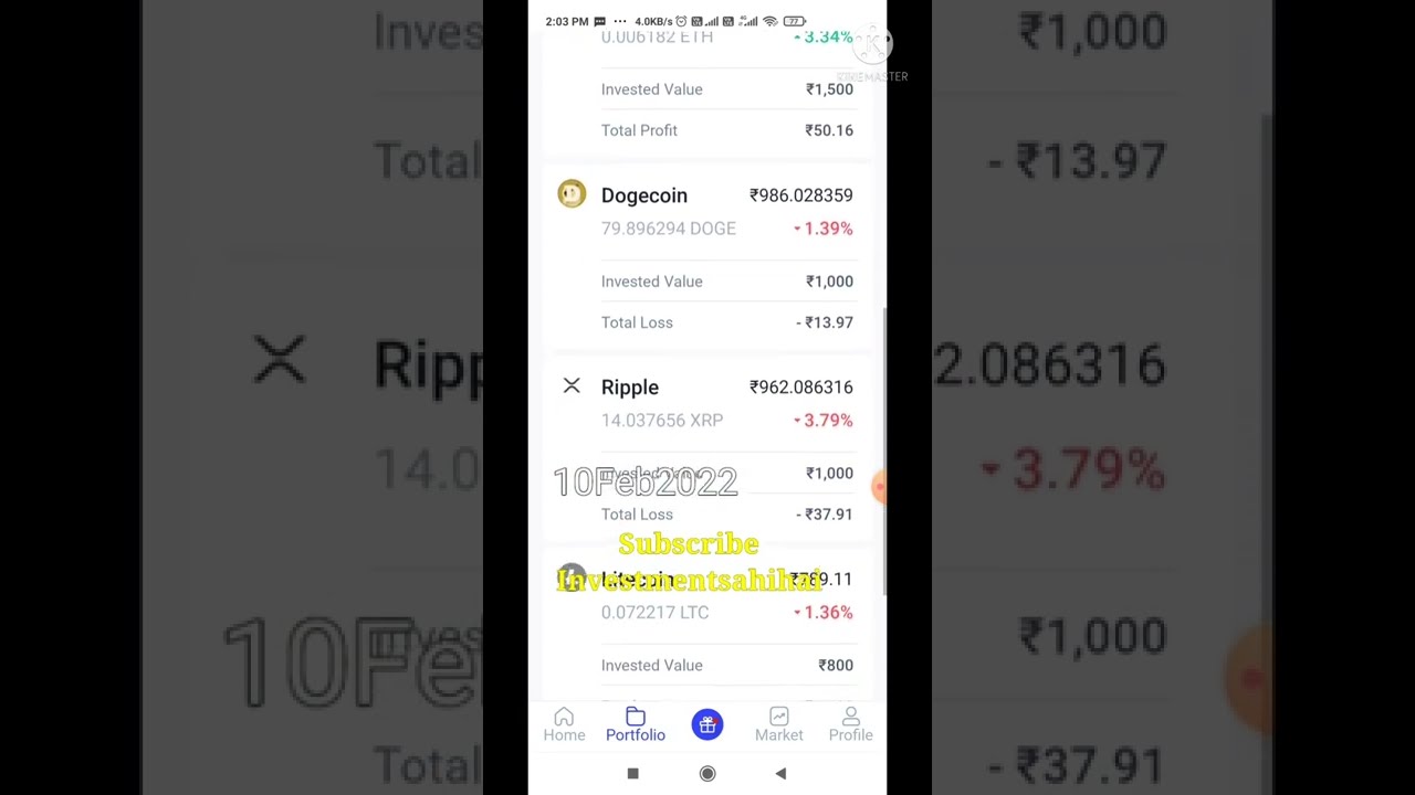 My Crypto Portfolio | Small Cryptocurrency Investment Portfolio 2022 India | Top Crypto coins