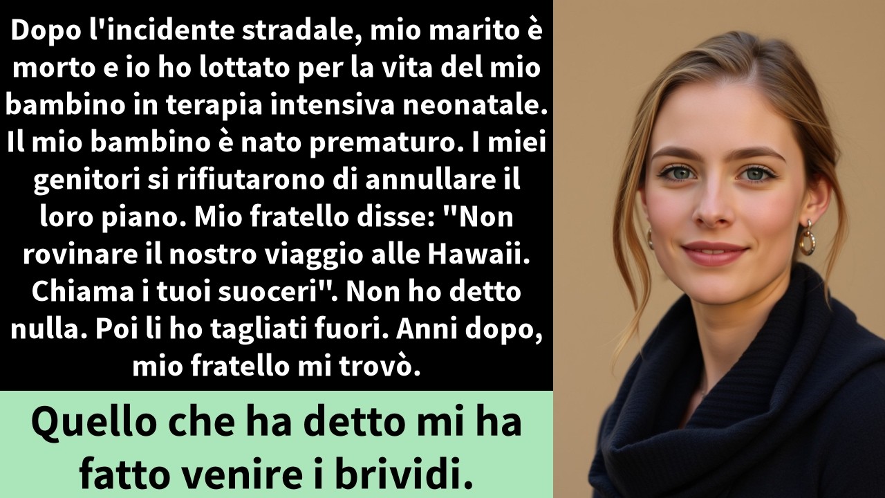 Dopo l'incidente stradale, mio marito è morto e io ho lottato per la vita del mio bambino in terapia