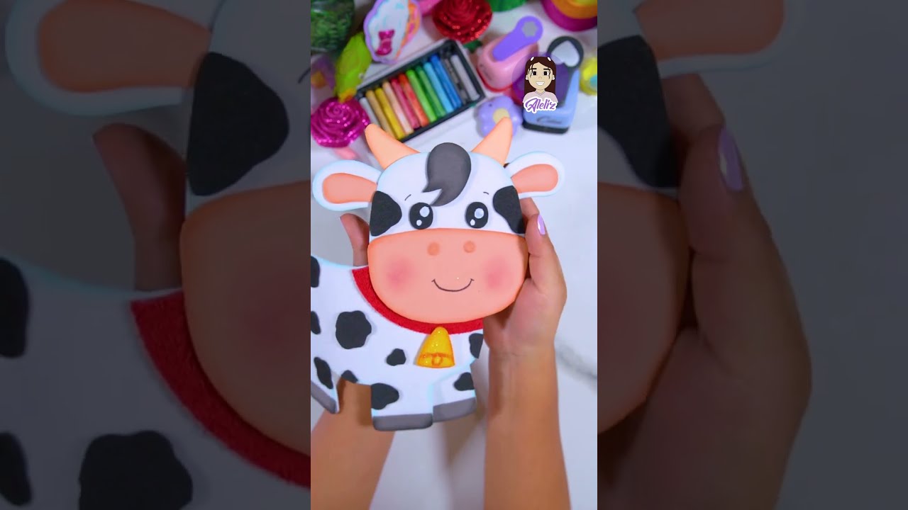 Vaquita hecha en foami o goma eva 😍 Idea manualidades foami #95 😍