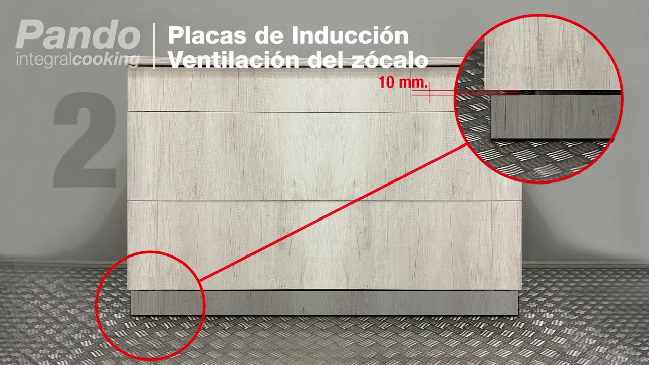 Ventilación en placas de inducción de Pando Integral Cooking
