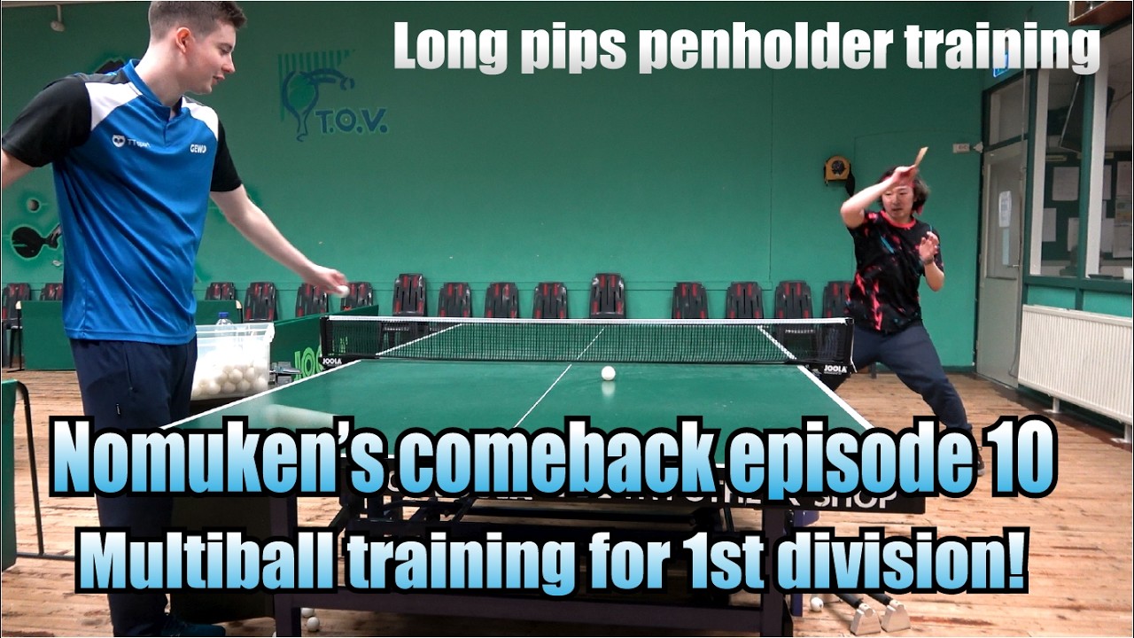 Last preparation for the match! Long pips penholder what does he train? #tabletennis #卓球