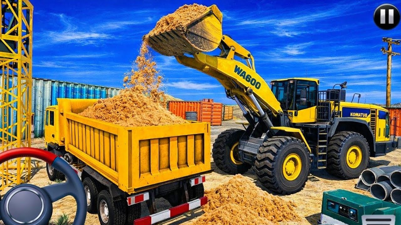 City Road construction Game | Excavator simulator Construction 3d Android game 