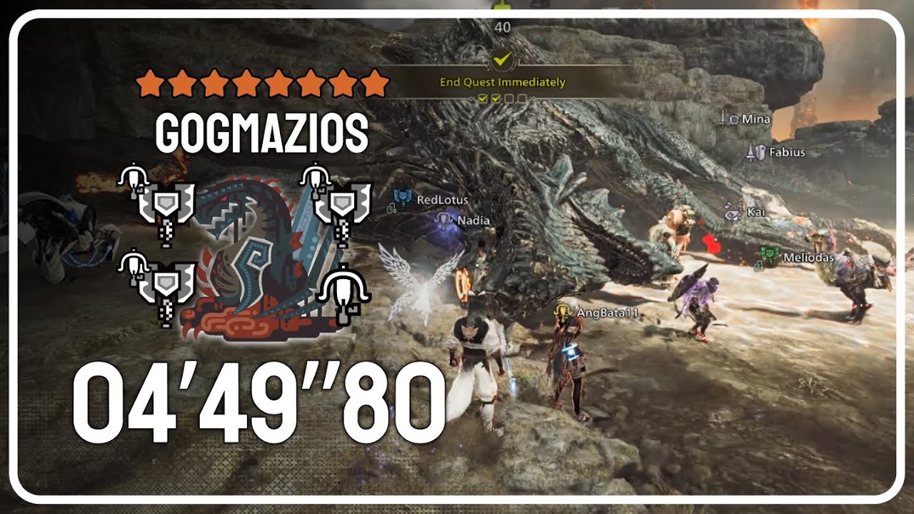 【MH: Wilds】Gogmazios 04'49'80 | 4P - 3 CB 1 LBG