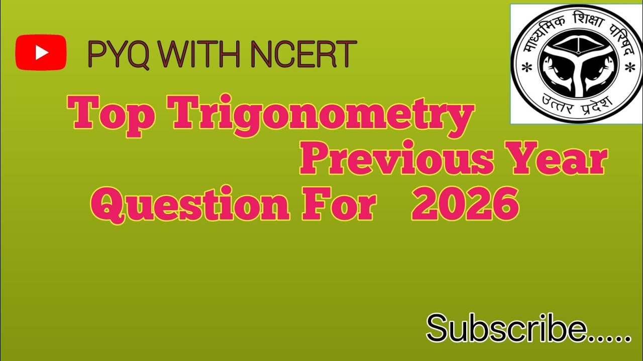 Trigonometry previous year.Unsolved up board trikonamiti 10th.Pichle sal ke paper solution..