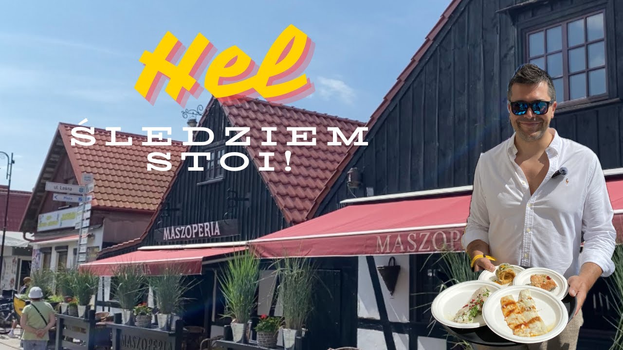🌊 Polskie Morze - Hel - Street food - przetwory, smażone śledzie i burger.