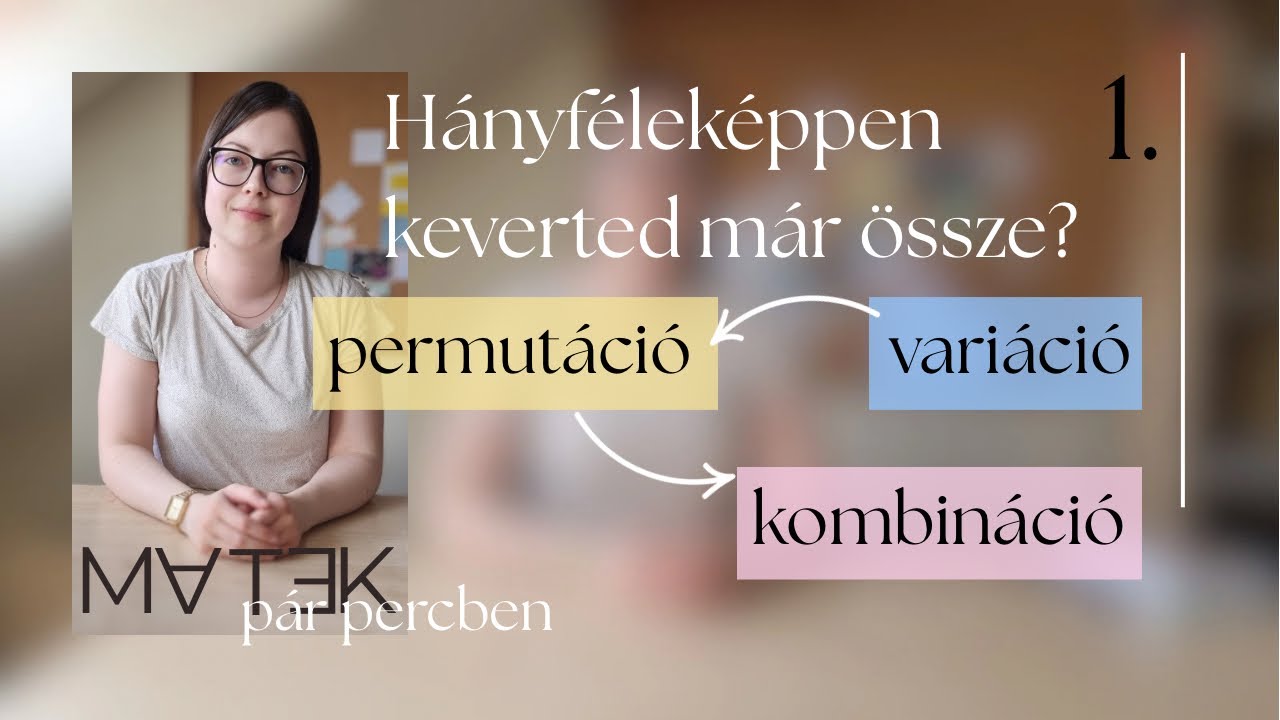 Permutáció - Kombinatorika 1. rész | Matekérettségi | MATEK pár percben