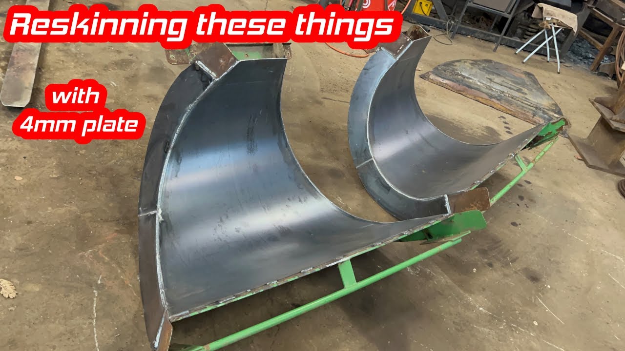 Reskinning ducting from inside a potato topper.