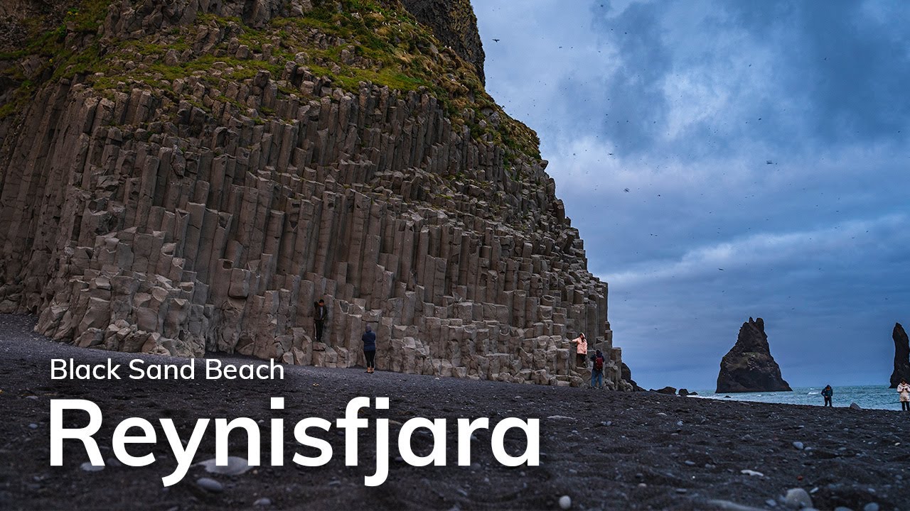 Reynisfjara Black Sand Beach | Walking Video & Photos | Iceland 4K
