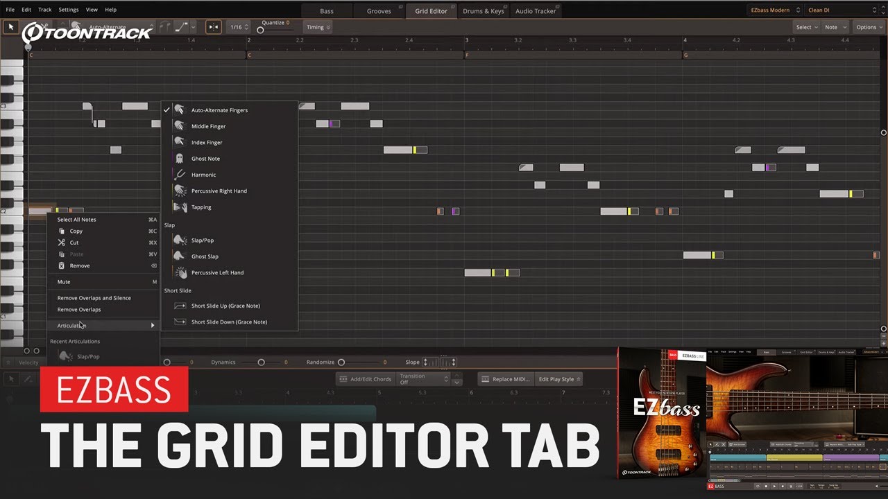 EZbass – The Grid Editor Tab