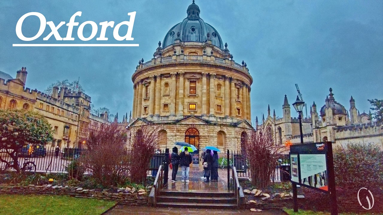 Rainy day, walking around Oxford🌧️Exploring the town centre and the covered market☂️, 4k