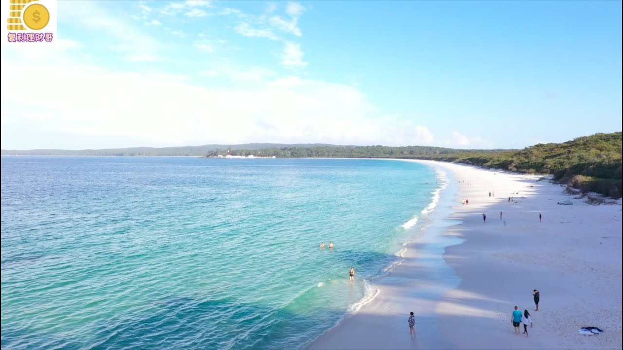 澳洲白沙滩，野生海豚，Jervis Bay