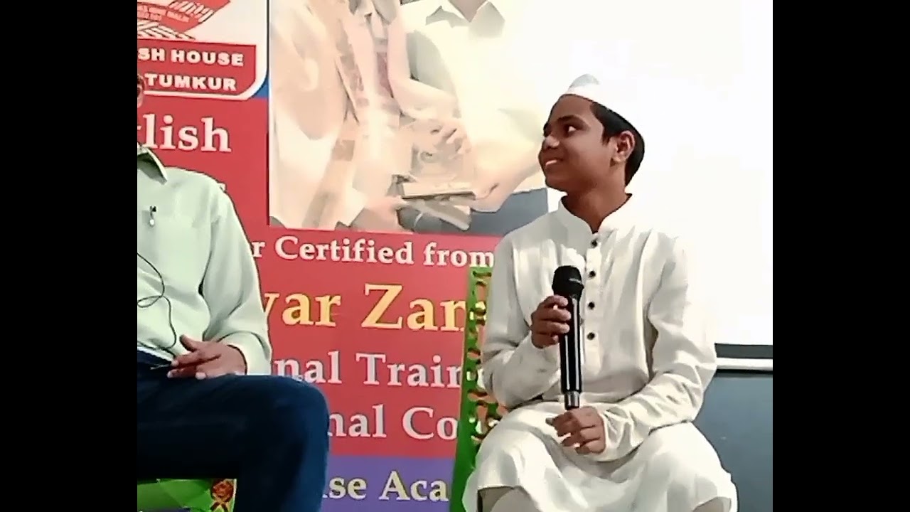 Interview on stage of Ali English House Academy  - Join us for spoken English & public speaking