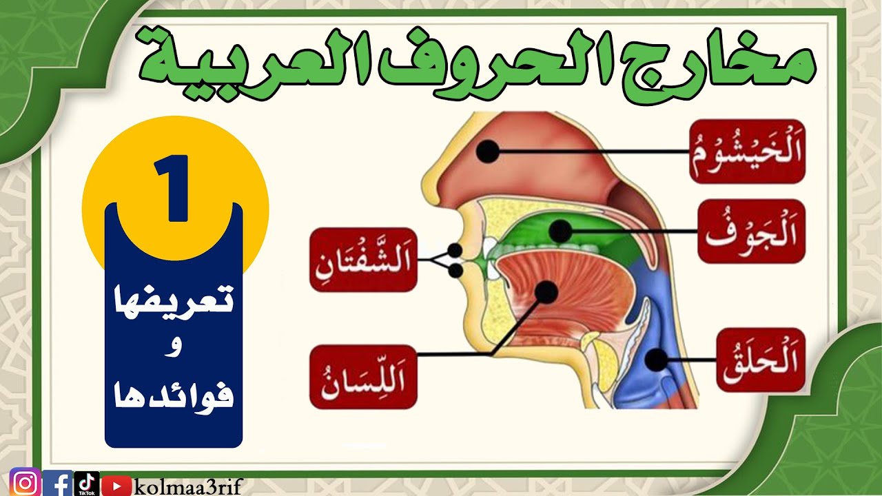 تجويد: مخارج الحروف (تعريفها وفوائدها) | Tajwed Qoran
