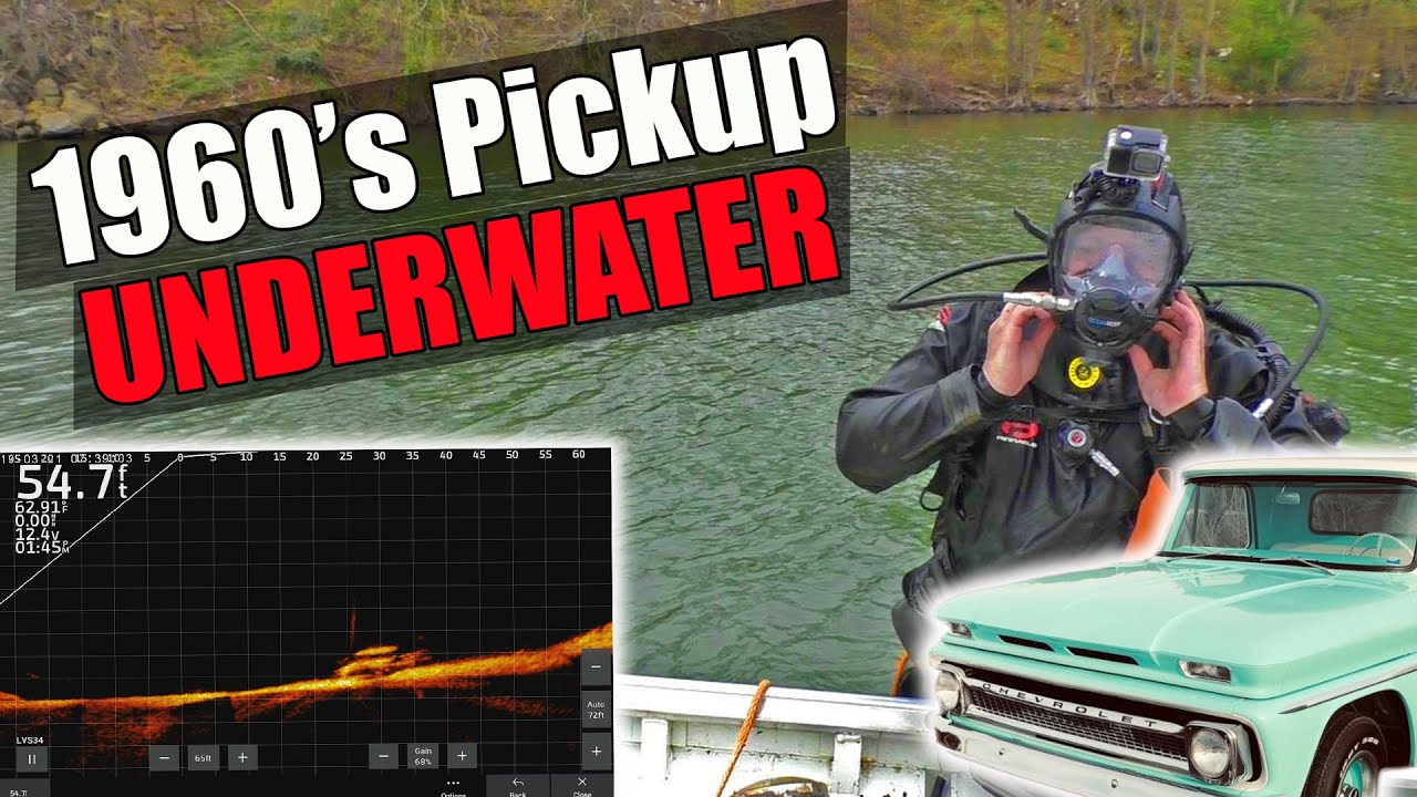 Scuba Diving Baby Blue 1960's Pickup Found Deep Underwater In Popular Lake!