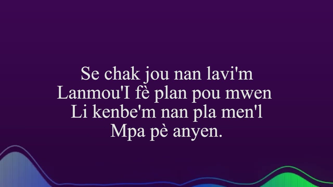Se nan pla men'l Bondye kenbem lyrics | Pawol | Parole