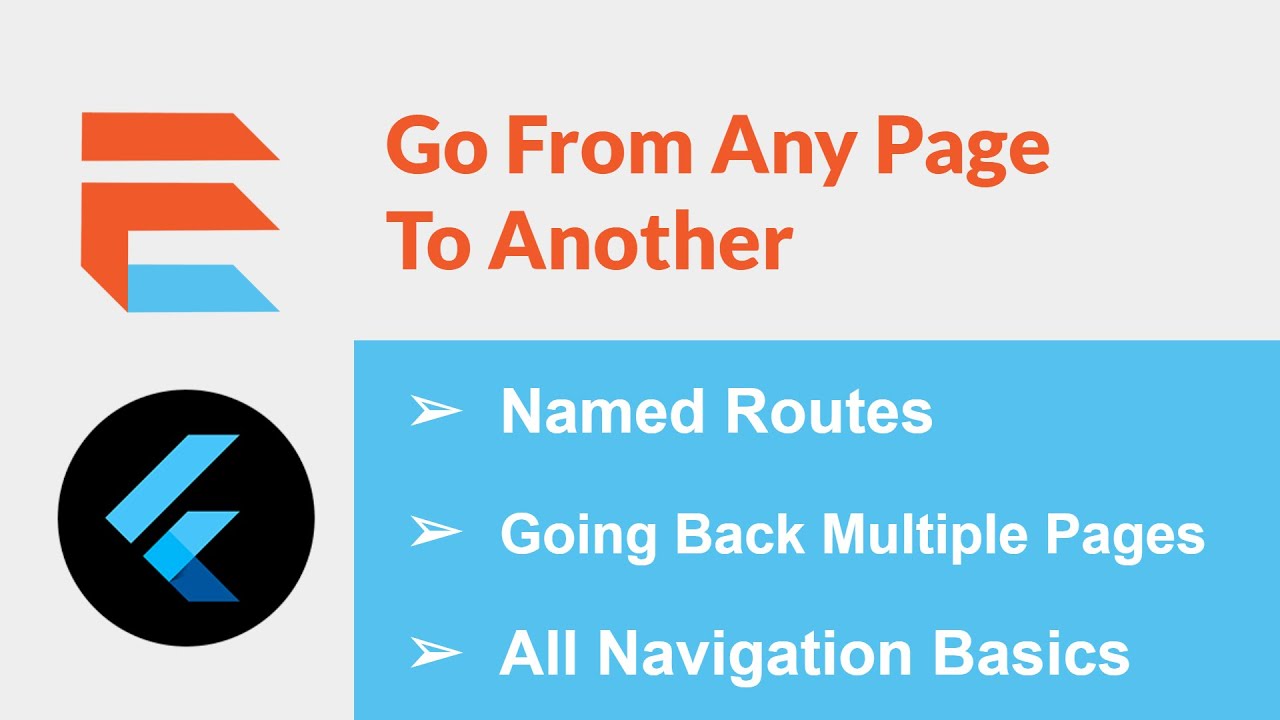 Flutter - Everything You Should Know About Navigating Pages (Named Routes + Pop Multiple Pages)