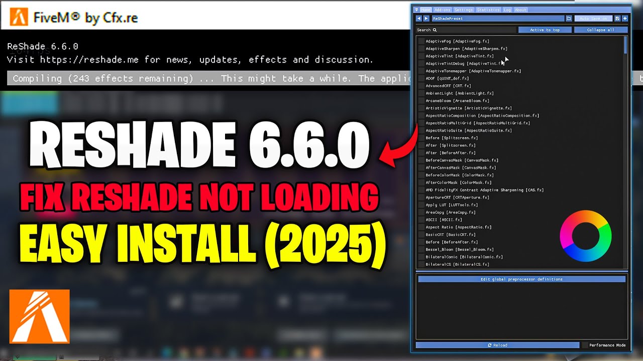 FiveM | Как установить ReShade v6.6.0 | Исправление проблемы с загрузкой и работой Fivem Reshade ...