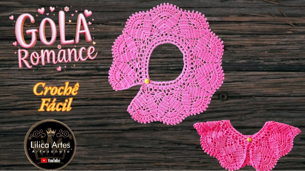 Gola de Crochê ROMÂNTICA 💖 O Acessório Perfeito para Um Look Delicado Elegante e Rendada