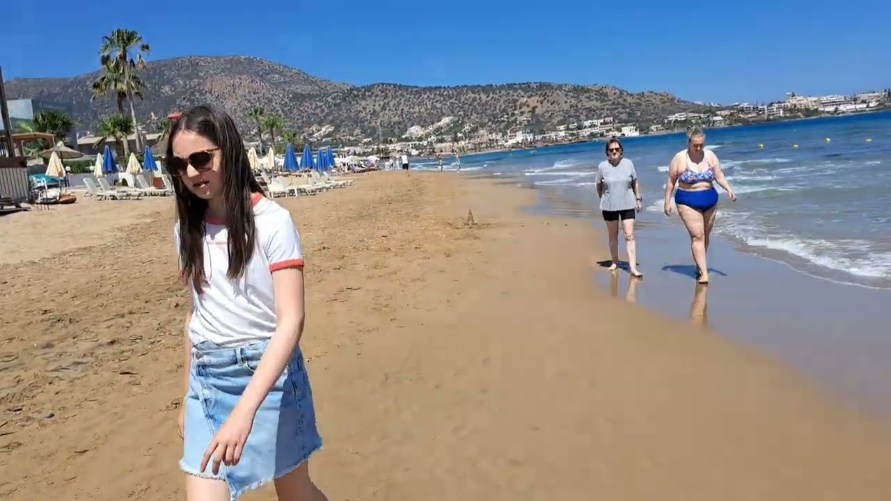 Крит 27.05.2025 Пляж Сталида. Palm beach hotel Наш отпуск