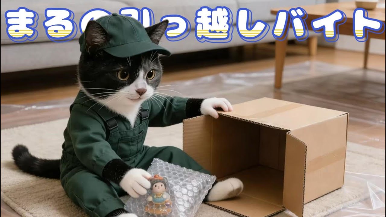 引っ越し会社でのお仕事、本当に大変ですにゃ！🐱🚛