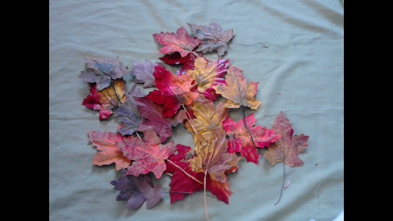 como hacer hojas  de otoño con papel