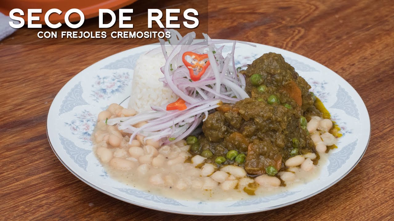 COMO PREPARAR SECO CON FREJOLES | COMIDA PERUANA | ACOMER.PE