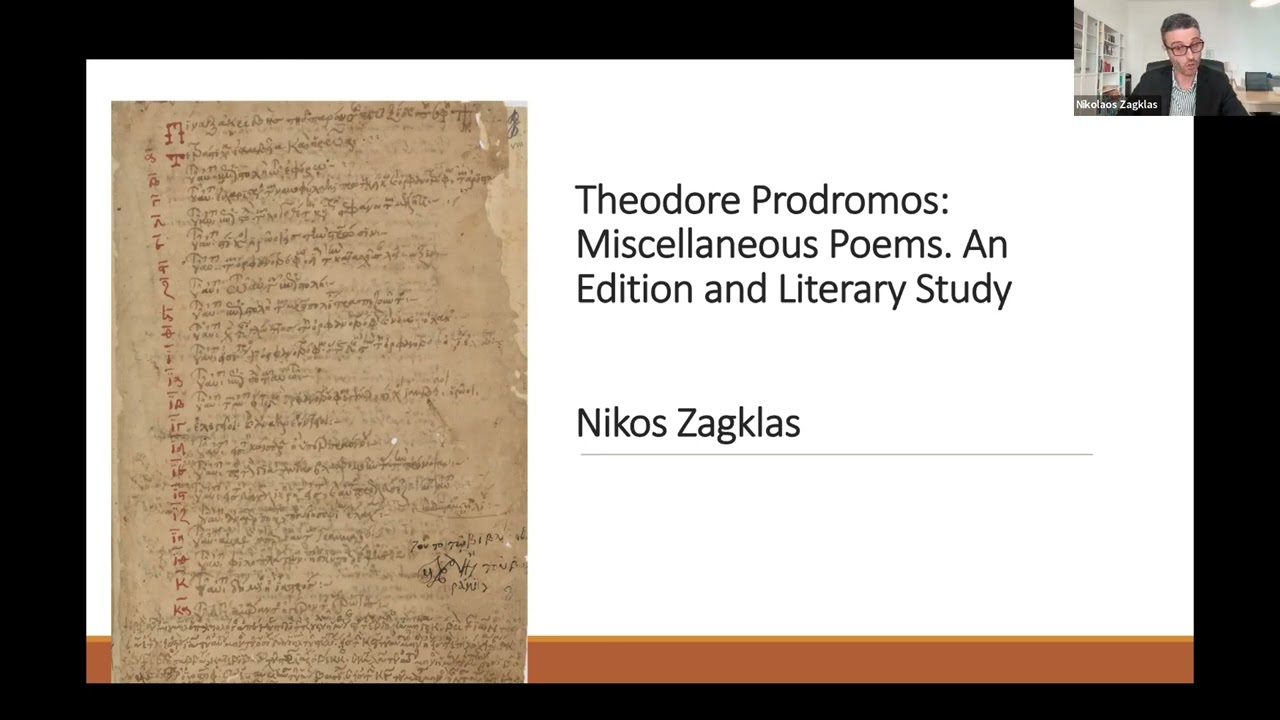 Nikolaos Zagklas - Theodoros Prodromos Miscellaneous Poems. An Edition and Literary Study