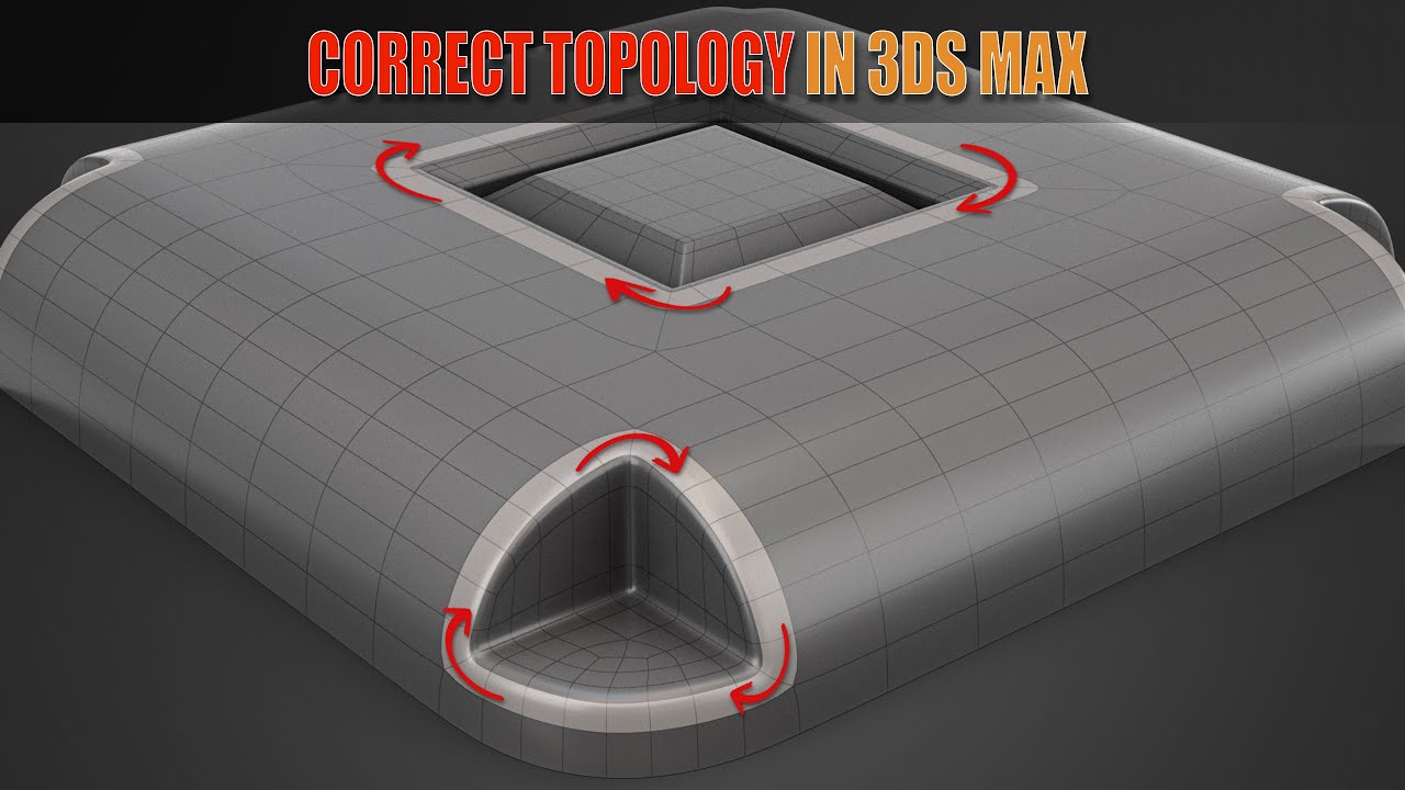 Topology Hard Surface: Correct Edge Flow for Subdivision In Corners In 3ds Max #1 || N°_149