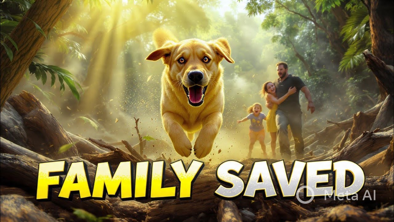 “Family Saved! 🐾 Hero Dog Rescues Father & Daughter in Jungle Adventure”