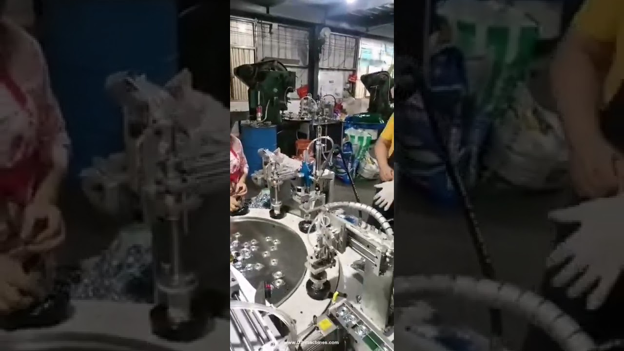 Automatic caster assembly production line