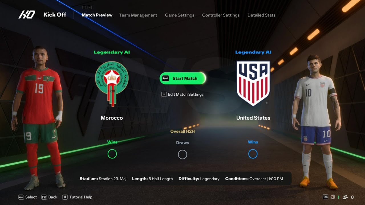 Morocco vs United States | EA FC 25 | Gameplay Simulation [4K 60FPS]