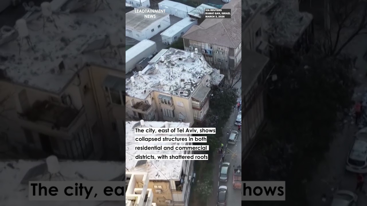 Drone Footage Shows Widespread Destruction In Ramat Gan After Iranian Missile Strike | Israel