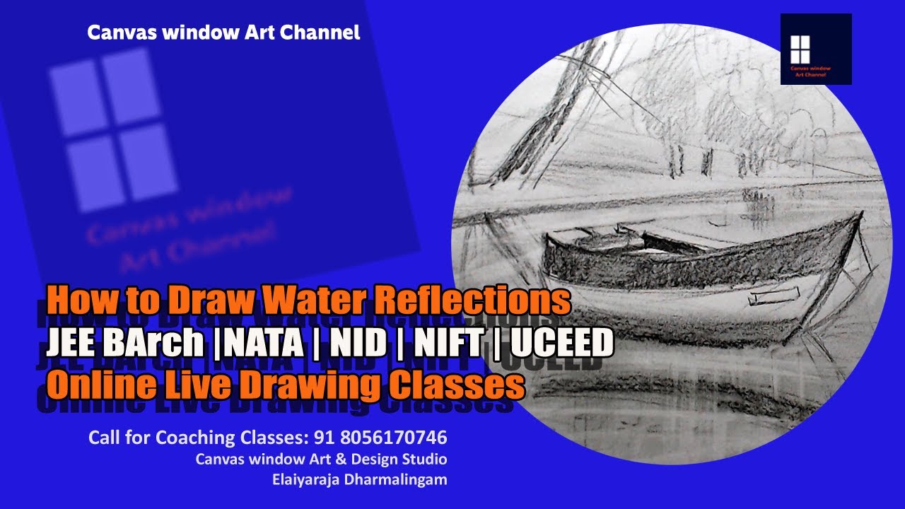 How to Draw Water Reflections | Online Live Drawing Classes | JEEBArch |NATA |NID |NIFT |UCEED |CEED