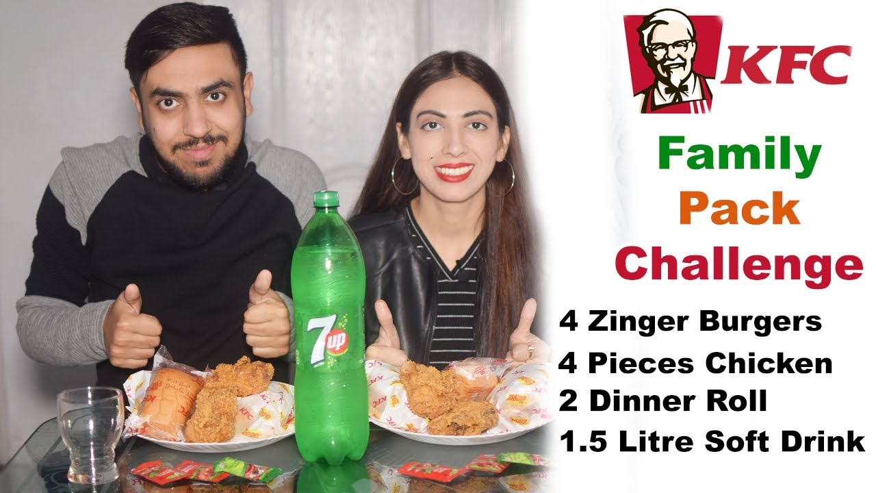 KFC Family Box Challenge | KFC Burger, Chicken, Dinner Roll | Food Challenge | Life With Amna