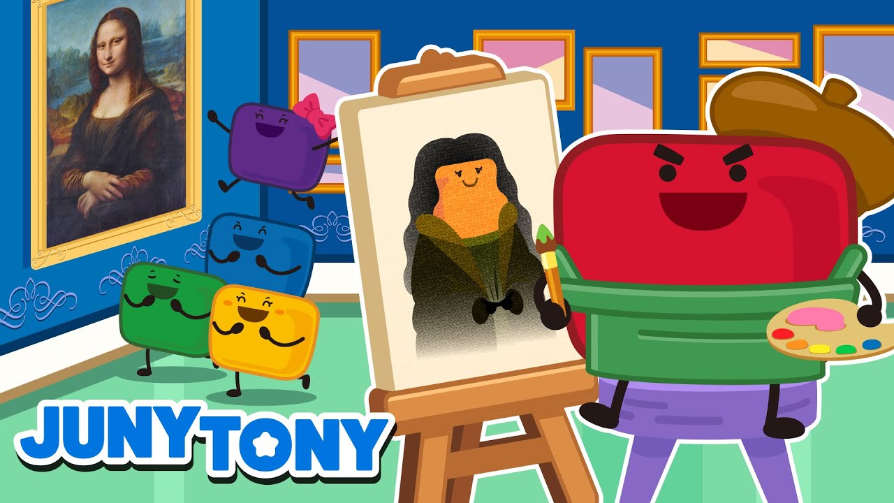 Visita al Museo de Arte 🏛️ Amigos Malvaviscos | Canciones Infantiles | JunyTony en Español